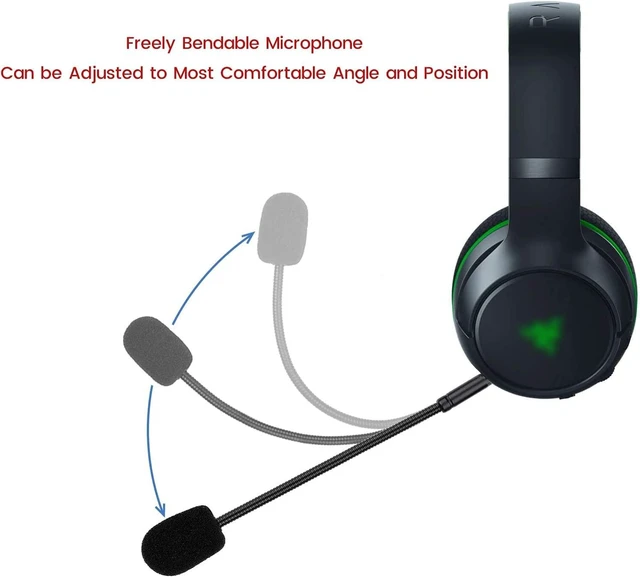 Alt view image 5 of 6 - Microphone for Razer Kaira Pro Wireless Gaming Headset, Detachable Mic Omnidirectional Mic Boom for Xbox One, Xbox Series X & S, PS5, PS4, PC, Mac