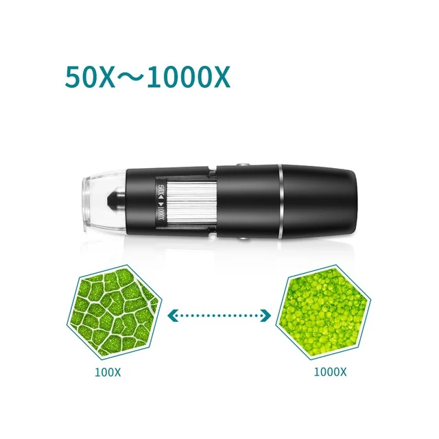 Alt view image 7 of 7 - Handheld Digital Microscope Wireless Portable for Kids Adults 50x-1000x Magnification with 360 Rotate Stand Compatible with iOS/Android iPhone, iPad
