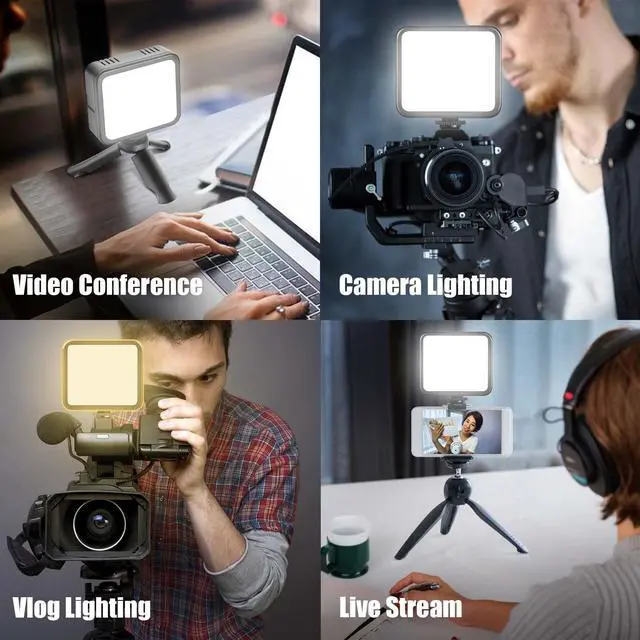 Alt view image 6 of 7 - VL80 LED Video Light Kit Portable Continuous on Camera Photography Lighting Ultra Bright with Mini Tripod & Color Filters for Streaming Video Conferencing Gaming TikTok Vlogging