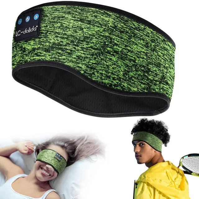 Main image of Sleep Headphones Wireless Bluetooth Headband Headphones for Sleeping Music Band Cozy Sleep Mask with Thin HD Stereo Speakers Perfect for Side Sleepers(Olive)