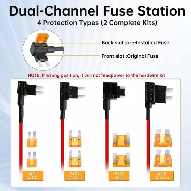 Alt view image 3 of 7 - Dash Cam Hardwire Kit USB C with Acc Detection, 12V-24V to 5V/3A Adapter Power Cable with Voltage Display, 4-Level Low Voltage Protection for Dash Camera 24/7 Parking Mode & Continuous Recording