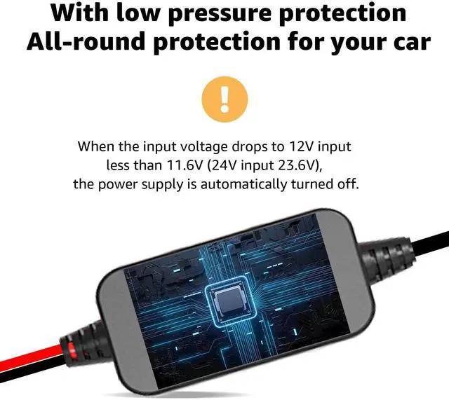 Alt view image 2 of 7 - 3-in-1 Hard Wire Kit USB-C & Micro/Mini USB Hardwire Kit for Dash Cams 12V-24V to 5V Car Dash Camera Power Cord with Low Voltage Protect ion, 13FT Extended Cable for Dash Camera, GPS, Radar Detector