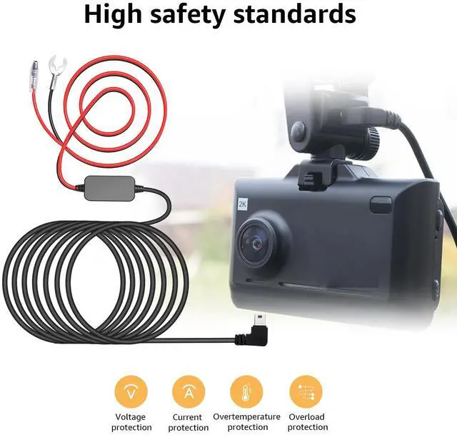 Alt view image 7 of 7 - 3-in-1 Hard Wire Kit USB-C & Micro/Mini USB Hardwire Kit for Dash Cams 12V-24V to 5V Car Dash Camera Power Cord with Low Voltage Protect ion, 13FT Extended Cable for Dash Camera, GPS, Radar Detector
