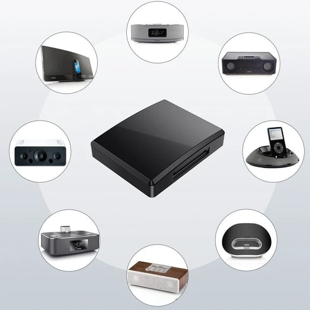 Alt view image 4 of 7 - 30 Pin Bluetooth Adapter ReceiverWireless 30Pin Stereo Audio Adapter Bluetooth 5.4 Music Receiver for Sounddock II 2 10 Lifestyle V35 135 Digital Music System Home Entertainment Speakers