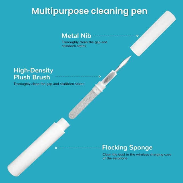 Alt view image 3 of 7 - Airpods Cleaner Kit 221 Pcs Earbud Cleaning Putty Remove Ear Wax Phone Cleaning kit Cleaner Pen Brush Microfiber Cloth for Airpods Pro/1/2/3 Charging Case Headphones Camera Hearing Aids