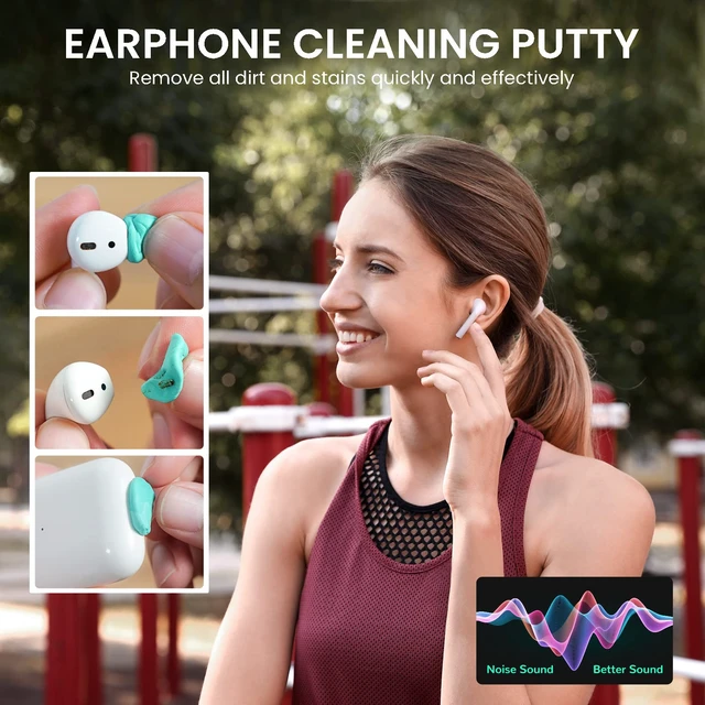 Alt view image 4 of 7 - Airpods Cleaner Kit 221 Pcs Earbud Cleaning Putty Remove Ear Wax Phone Cleaning kit Cleaner Pen Brush Microfiber Cloth for Airpods Pro/1/2/3 Charging Case Headphones Camera Hearing Aids