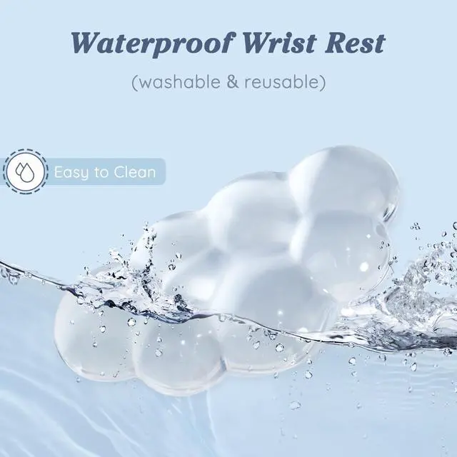 Alt view image 5 of 7 - Soft Clear Cloud Wrist Rest Cushion for Mouse Cool Silicone Gel Ergonomic Wrist Pain Relief Mouse Wrist Support Pad with Gel-Filled for Office School Home Laptop & Computer Mouse (Transparent)