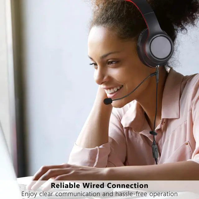 Alt view image 4 of 7 - Boom Microphone Cable with Mute & Volume, 6.6FT 3.5mm Replacement Aux Mic Cord for Gaming Headsets Compatible with PS4/5, Xbox, PC, Controllers & Phones