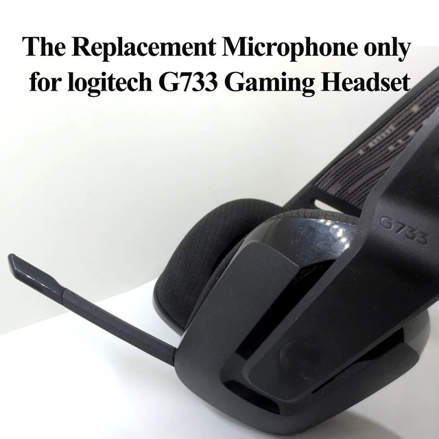 Alt view image 2 of 7 - Replacement Microphone Detachable Game Mic Boom for Logitech G733 Wireless Gaming Headsets PS5 Computer PC Noise Cancelling,3.5mm Jack