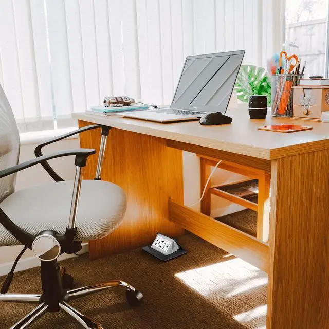 Alt view image 7 of 7 - Floor Pop up Outlet for Kitchen countertop, Electrical Floor Box with 20Amp Socket USB Chargers 5V4.8A,Waterproof Stainless Steel Cover Recessed Outlet Box