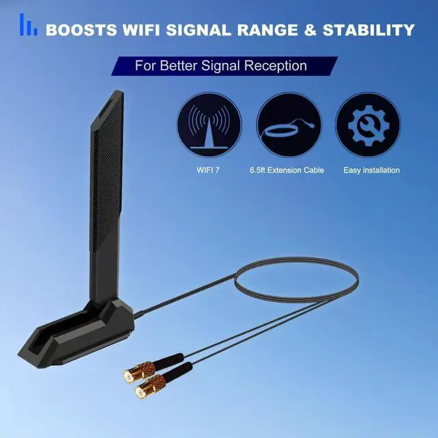 Alt view image 4 of 7 - WiFi 7 Gaming Motherboard Magnetic Base Replacement Antenna for MSI MAG X870 Z890 Tomahawk/MSI MPG X870E Carbon / X870E Edge / B850 / B850-P Series WiFi 7 Gaming Motherboard, Slinkdsco
