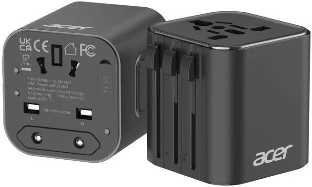 Main image of US to Europe Plug Adapter, Universal Travel Adapter, International Power Adapter for USA to Europe UK France Germany Spain Ireland Australia (Type C/G/A/I),Black
