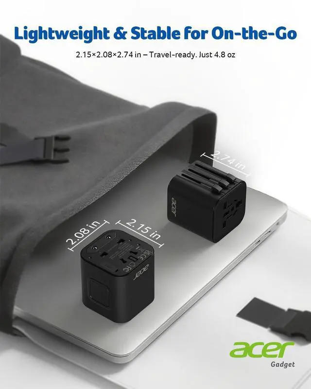Alt view image 4 of 7 - US to Europe Plug Adapter, Universal Travel Adapter, International Power Adapter for USA to Europe UK France Germany Spain Ireland Australia (Type C/G/A/I),Black