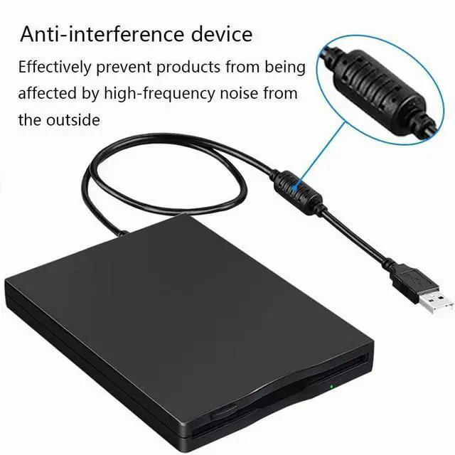 Alt view image 6 of 7 - Mobile Floppy Disk Player External USB FDD Floppy Disk Drive, High Speed Data Transfer, Low Power Consumption, Anti-Slip Design No Driver Required