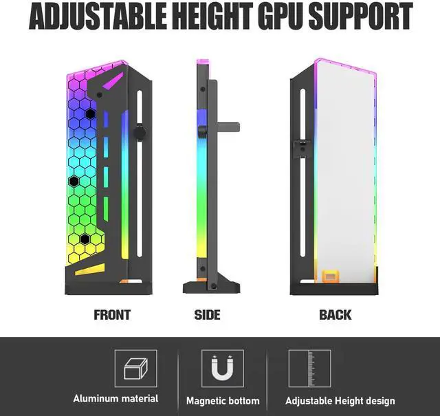 ARGB GPU Support Bracket, GPU Brace Support, 5V 3Pin addressable GPU ...