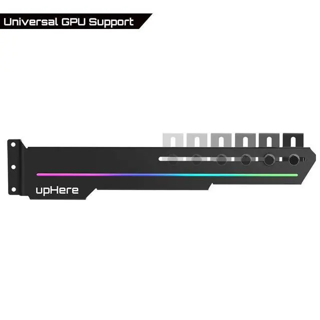 Alt view image 2 of 7 - GS05ARGB Addressable RGB Graphics Card GPU Brace Support Video Card Sag Holder/Holster Bracket,Built-in ARGB Strip,Adjustable Length and Height Support