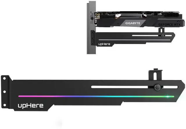 Main image of GS05ARGB Addressable RGB Graphics Card GPU Brace Support Video Card Sag Holder/Holster Bracket,Built-in ARGB Strip,Adjustable Length and Height Support