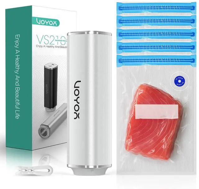 Main image of Handheld Vacuum Sealer, Portable Vacuum Sealer Kit with Vacuum Bags Cordless Automatic Vacuum Pump for Food Preservation Type-C Charging and Long Lasting Food Vacuum (1 Pump+5 Bags)