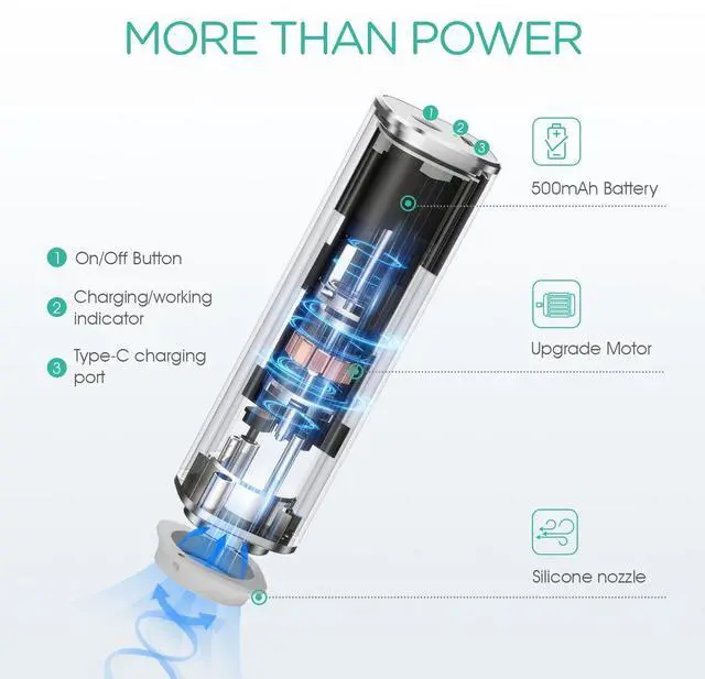 Alt view image 3 of 7 - Handheld Vacuum Sealer, Portable Vacuum Sealer Kit with Vacuum Bags Cordless Automatic Vacuum Pump for Food Preservation Type-C Charging and Long Lasting Food Vacuum (1 Pump+5 Bags)