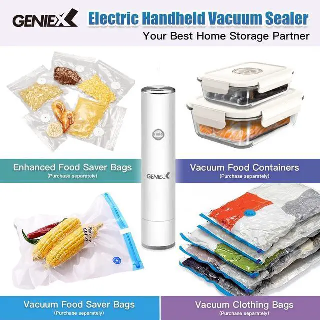 Alt view image 3 of 6 - Handheld Sealer for Food Storage (Sealer + 10 reuseable food bags)