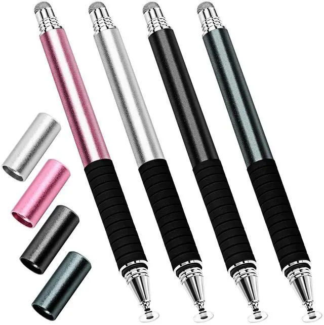 Main image of Capacitive Stylus Pen (4 Pack), Universal Stylist Pens 2 in 1 Precision Series Fine Point Disc Touch Screen for iPhone/iPad/Android/Tablet and All Screens