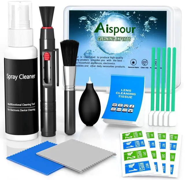 Main image of Camera Lens Cleaning Kit, 10-in-1 Camera Cleaning Kit, Camera Lens Cleaner and Camera Accessories, Includes Lens Cleaning Kit/Lens Cleaner/Lens Cleaning Pen/Soft Brush