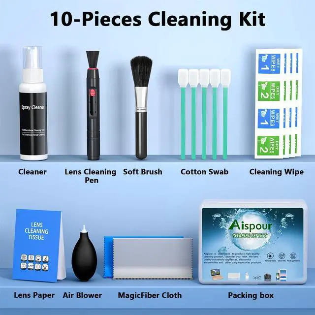 Alt view image 6 of 6 - Camera Lens Cleaning Kit, 10-in-1 Camera Cleaning Kit, Camera Lens Cleaner and Camera Accessories, Includes Lens Cleaning Kit/Lens Cleaner/Lens Cleaning Pen/Soft Brush