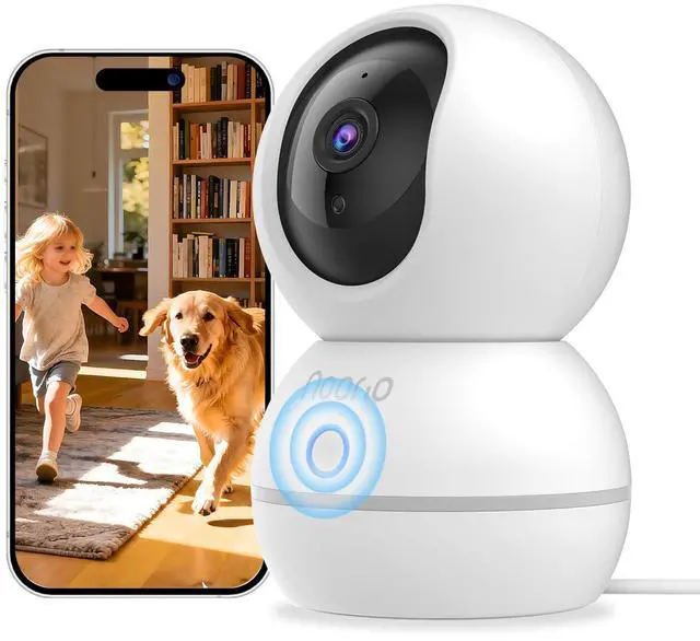 Main image of 2K Indoor Camera Wireless, Baby Monitor Pet Camera, 2-Way Audio | 360-Degree for Home Security/Smart Motion Tracking, Phone App, IR Night Vision, Siren, Compatible with Alexa, CS201