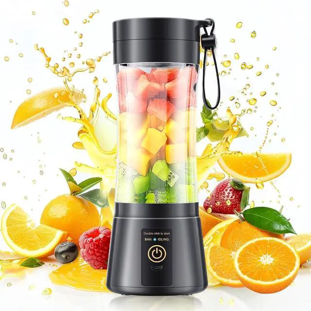 Main image of Portable Blender, Cordless Personal Smoothie Blender with USB Rechargeable & 6 Blades, Compact Mini Juicer Powerful Blending for Shakes Fruits Veggies Travel Home Office Gym Camping