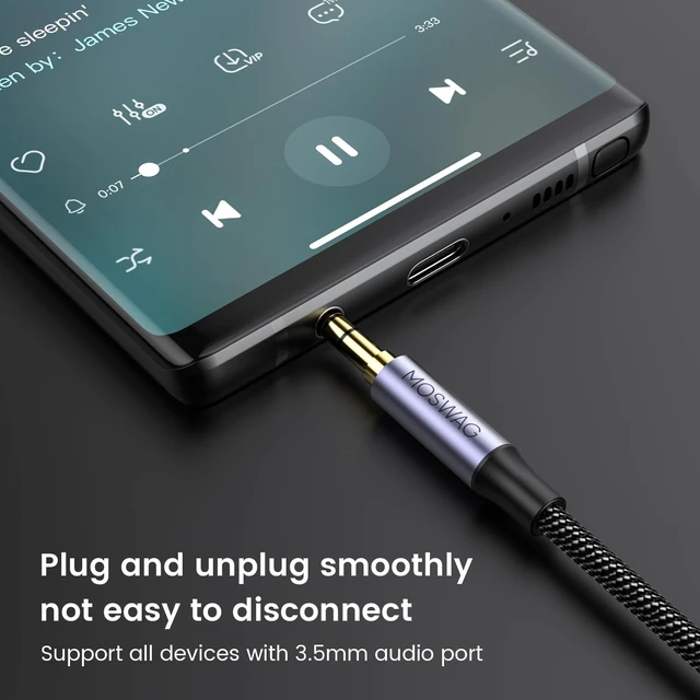 Alt view image 3 of 6 - 10FT 3.5mm Extension Cable Audio Male to Female Stereo Extension | Nylon Braided Cord Compatible for Home/Car Stereos Smartphones Headphones Tablets Media Players and More