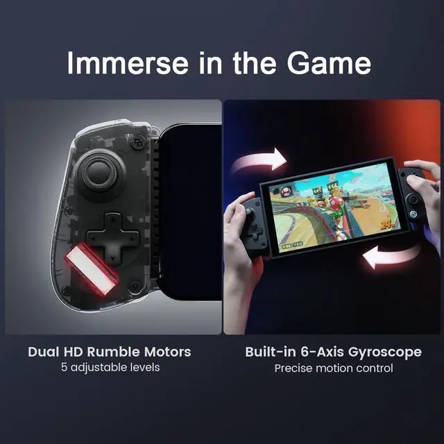 Alt view image 6 of 7 - X5s Bluetooth Mobile Gaming Controller for Android iPhone iPad mini, Hall Effect Joystick, Lightweight Ergonomic Phone Controller, Compatible with Genshin Impact & Zenless Zone Zero