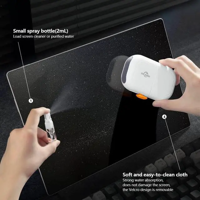 Alt view image 3 of 7 - Keyboard Cleaner 7-in-1 Laptop Cleaner Keyboard Cleaner Set for PC Monitor, TV, Phone, Computer (BBH01-White)