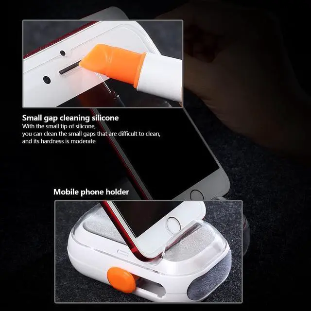 Alt view image 7 of 7 - Keyboard Cleaner 7-in-1 Laptop Cleaner Keyboard Cleaner Set for PC Monitor, TV, Phone, Computer (BBH01-White)
