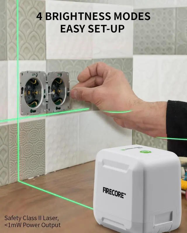 Alt view image 4 of 7 - Laser Level with Tripod, Self Leveling Laser Level Green Cross Line Laser Leveler Tool for Picture Hanging Wall Tile Home Renovation Indoor Projects, Carry Pouch and Battery Included