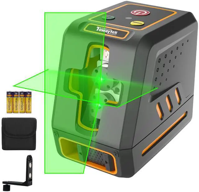 Main image of Self-Leveling Cross Line Laser Level 100ft/30 meters Range,10-level Brightness adjustable,green beam Carrying Pouch Included,Level for Picture Hanging, DIY, Construction and Indoor Projects