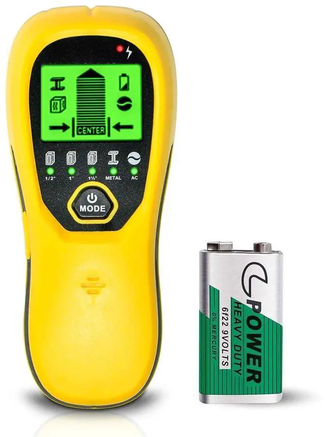 Main image of Multi-Surface Stud Detector | 5-in-1 Wall Scanner with HD LCD & Precision Sensor | Locates Wood/Metal/Pipes/AC Wires with Center Beam