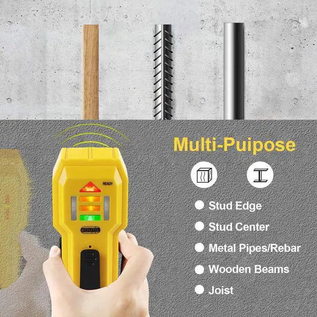 Alt view image 2 of 6 - Stud Finder Wall Scanner Wood and Metal Detector Sensor for 3/4 inch Thickness Wall (ST102(Come with Battery))