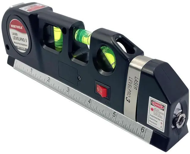 Main image of Laser Level, Multipurpose Cross Line Kit with Metric Rulers 8FT/2.5M 4-in-1 Laser Level Line tools for Construction, Home Renovation,Picture Hanging Cabinets