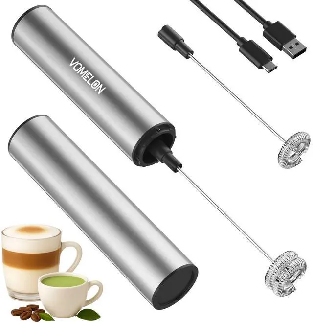 Main image of Rechargeable Milk Frother Battery Operated,2-Speed Portable Travel Frother,Electric Milk Foamer Coffee Frother for Latte, Cappuccino, Hot Chocolate Drink Mixer with Double Mini Whisks and USB Cable