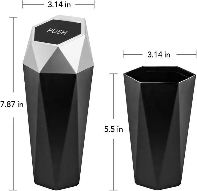 Alt view image 7 of 7 - Car Trash Can with Lid - 2-Pack, Interior Accessories for Vehicles, Leakproof Garbage Can with 30 Detachable Trash Bags, Multipurpose Organizers and Storage Solutions for Home and Office