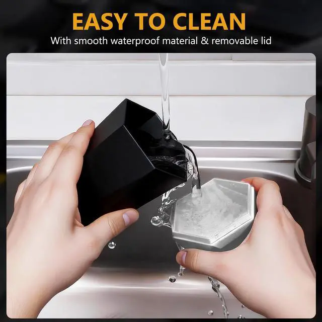 Alt view image 5 of 7 - Car Trash Can with Lid - 2-Pack, Interior Accessories for Vehicles, Leakproof Garbage Can with 30 Detachable Trash Bags, Multipurpose Organizers and Storage Solutions for Home and Office