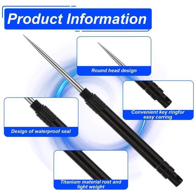 Alt view image 3 of 7 - 6 PCS Portable Toothpicks, Metal Titanium Toothpicks, Reusable Toothpicks, Pocket Toothpicks with Keychain Dental Picks Tea Tree Toothpicks Fruit Toothpicks for Travel Picnic Camping