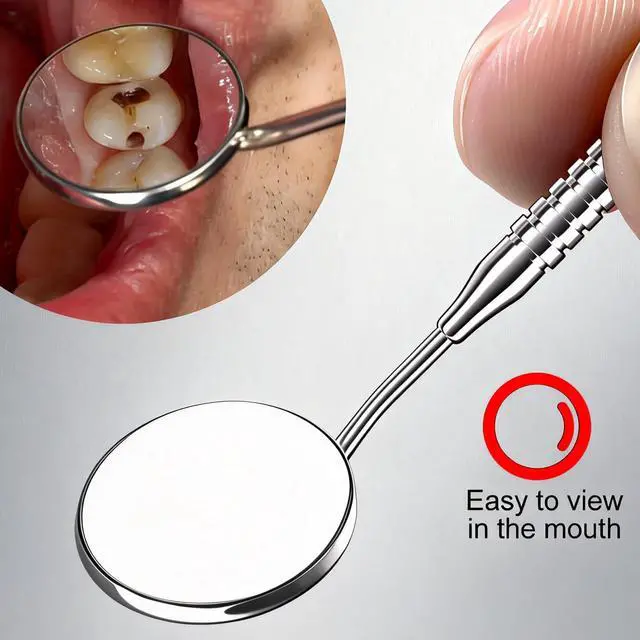Alt view image 4 of 7 - Dental Tools, Metal Dental Pick Teeth Cleaning Tools for Home Use, Stainless Steel Oral Care Hygiene Kit with Tooth Scraper Plaque Tartar Remover - with Case