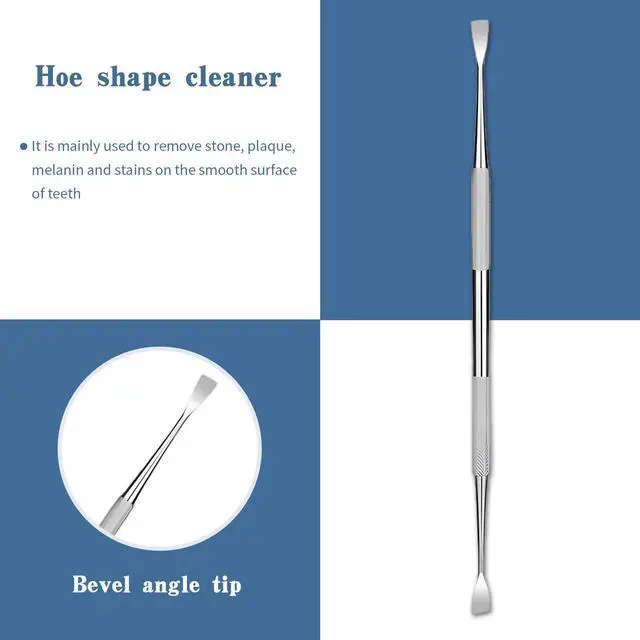 Alt view image 3 of 6 - 6 Pieces Dental Tools Set, Professional Stainless Steel Dental Hygiene Cleaning Kit with Case, Including Dental Mirror, Plaque Tartar Remover for Teeth, Tweezers, Probe, and Pick Scaler for Oral Care