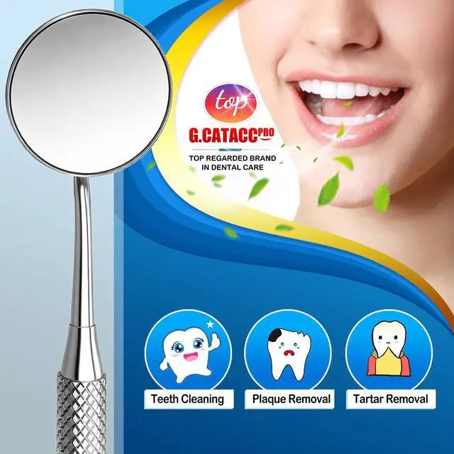 Alt view image 3 of 7 - Dental Tools, Teeth Cleaning Tools Oral Care Hygiene Kit with Tongue Cleaner, Stainless Steel Dental Pick Tooth Scraper Plaque Tartar Remover for Teeth - with Case