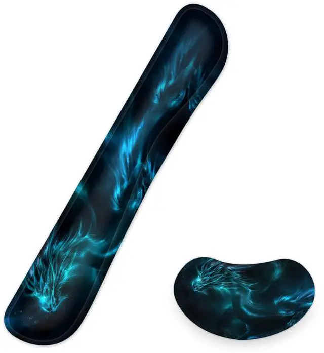 Alt view image 7 of 7 - Wrist Rest for Computer Keyboard and Mouse Pad Support Memory Foam Set Easy Typing and Wrist Pain Relief Ergonomic Anti-Skid Wrist Cushion for Office Gaming Laptop Mac (2353)