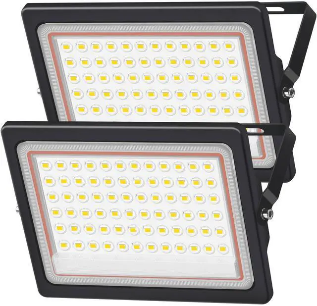 Main image of 60W LED Flood Light Outdoor with 6ft Plug, 7200LM Brighter Security Light, 5000K Daylight Floodlights Exterior, IP66 Waterproof for Yard, Garage, Workshop, Lawn, 2 Pack