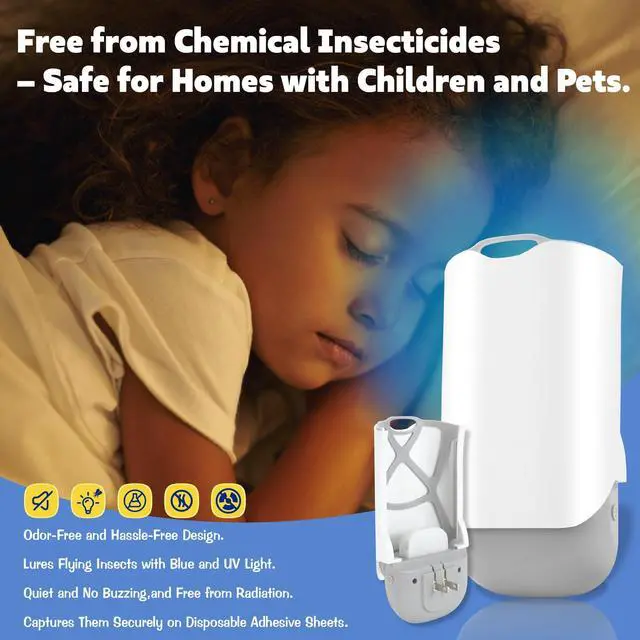 Alt view image 3 of 6 - Flying Insect Refills for Indoor - Bug Catcher Trap Refill Capture Fruit Flies, Mosquitoes,Moths,Gnats and Houseflies (10 Refills)