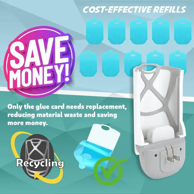 Alt view image 5 of 6 - Flying Insect Refills for Indoor - Bug Catcher Trap Refill Capture Fruit Flies, Mosquitoes,Moths,Gnats and Houseflies (10 Refills)