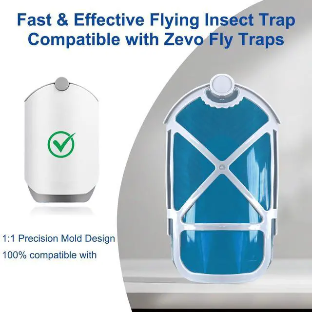 Alt view image 7 of 7 - 10 Pack Refill Cartridges, 2026 Upgraded Flying Insect Trap Refills Compatible with zzevo Flying Insect Trap Indoor Light M364 M364A Fully Compatible Size,Fly Catcher Trap (10 Refill Cartridges)
